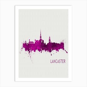 Lancaster England City Purple Art Print