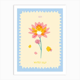 July Birthmonth Flower Water Lily 1 Art Print