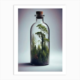 Forest In The Bottle Art Print