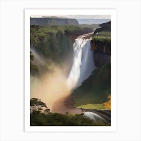 Kalandula Falls, Angola Realistic Photograph (1) Art Print