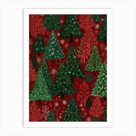 Christmas Trees 2 Art Print