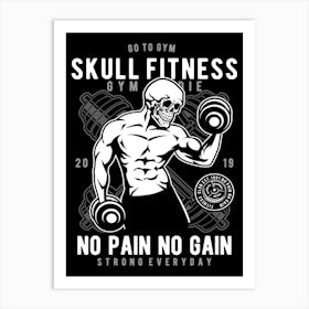 Skull Fitness 1 Art Print