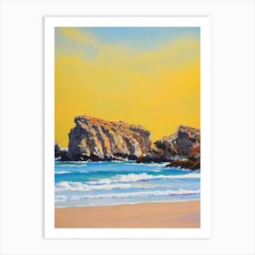 Cala Macarella Beach, Menorca, Spain Bright Abstract Art Print
