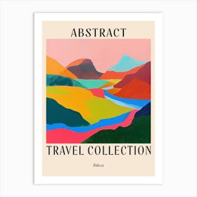 Abstract Travel Collection Poster Bolivia 3 Art Print