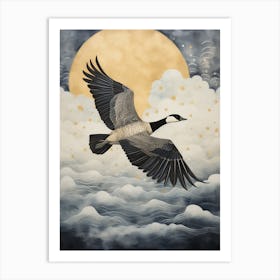 Canada Goose 2 Gold Detail Painting Art Print
