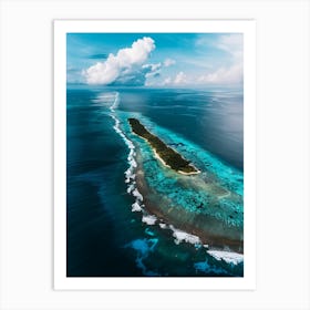 Aerial View Of The Maldives 1 Art Print