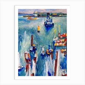 Port Of Southampton United Kingdom Abstract Block harbour Art Print