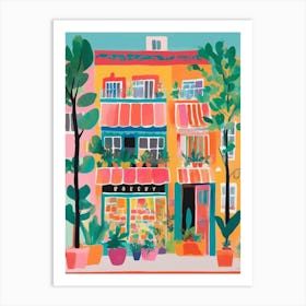 Paris Street, Colorful bakery storefront Art Print