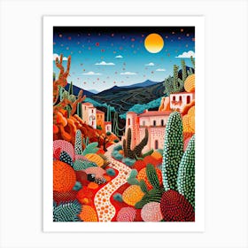 Taormina, Italy, Illustration In The Style Of Pop Art 4 Art Print