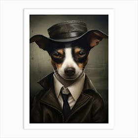 Gangster Dog Rat Terrier Art Print