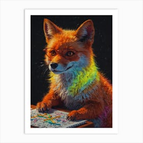 Fox Puzzle Art Print