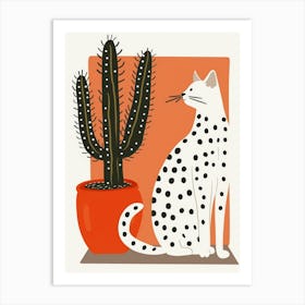 Cactus Cat 2 Art Print