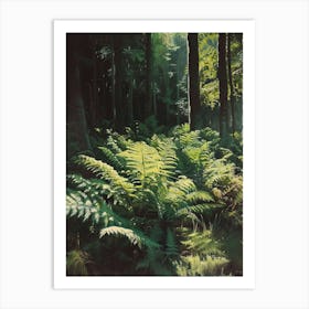 Wood Fern Painting 2 Art Print