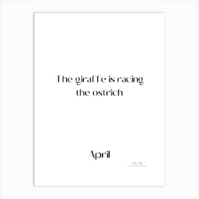 April, the month of jokes. The funny, the strange, an annual tradition.4 Art Print