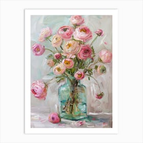 A World Of Flowers Ranunculus 1 Painting Art Print