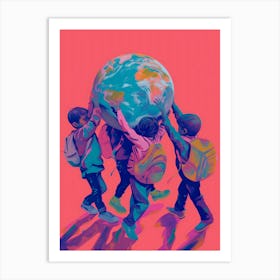 Children Carrying The World Art Print