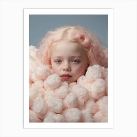 Pink Pom Poms Art Print