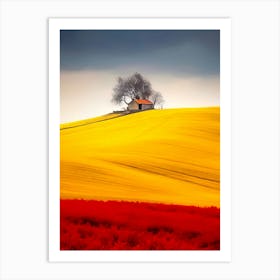 House In A Field Art Print