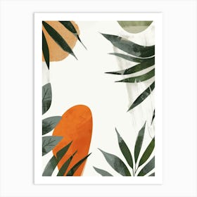 Abstract Tropical Leaves 3 Art Print