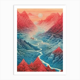 Chinese Landscape Art Print