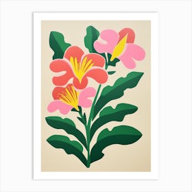 Cut Out Style Flower Art Lily 4 Art Print