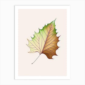 Maple Leaf Warm Tones 6 Art Print