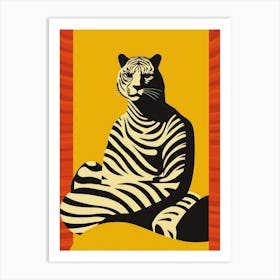 Tiger In Meditation Art Print