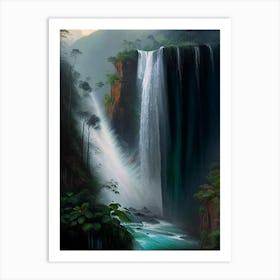 Tumpak Sewu, Indonesia Peaceful Oil Art  (3) Art Print