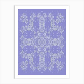 Imperial Japanese Ornate Pattern Lilac And Grey 1 Art Print