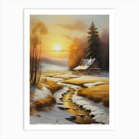 239.Golden sunset, USA. Art Print Art Print