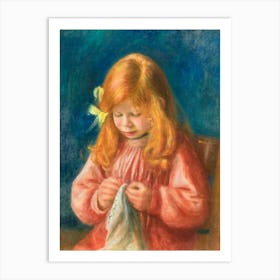 Jean Renoir Sewing (1899–1900), Pierre Auguste Renoir Art Print