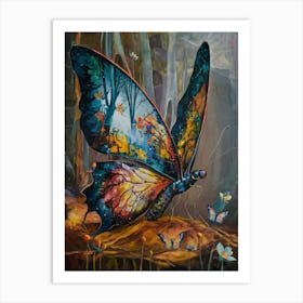 Surrealism Classical Butterfly Painting III Art Print