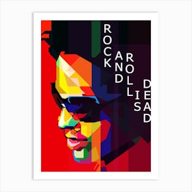 Lenny Kravitz Rock And Roll Is Dead Art WPAP Art Print