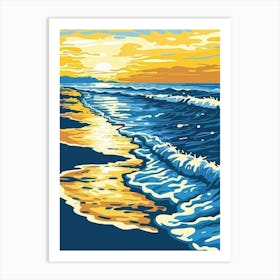 Sunset At The Beach 50 Art Print