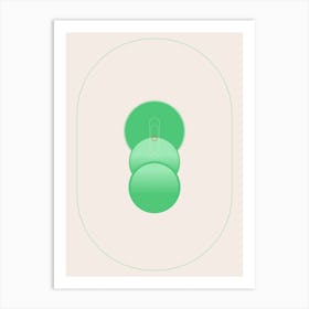 Expanse 1 Green Geometric Abstract Art Print