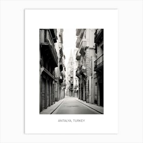 Poster Of Barcelona, Spain, Photography In Black And White 3 Art Print