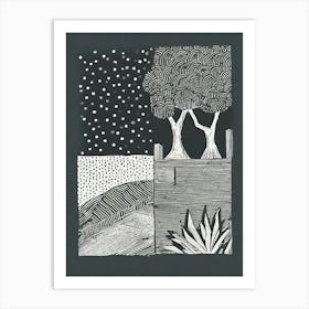 Trees In The Snow Art Print