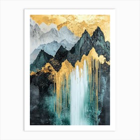 Wicklow Golden Peaks - Minimalist Grandeur Art Print