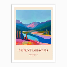 Colourful Abstract Jasper National Park Canada 3 Poster Art Print