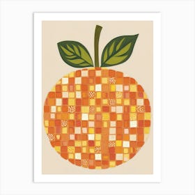 Orange Mosaic 16 Art Print