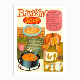 Pumpkin Soup Recipe Art Print