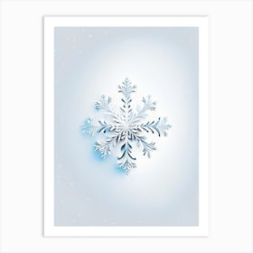 Water, Snowflakes, Marker Art 1 Art Print