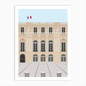 Buren's Columns, Palais Royal, Paris, France Art Print