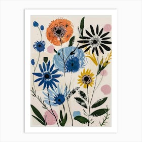 Painted Florals Nigella 4 Art Print