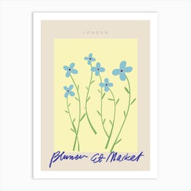 London Flower Market Art Print