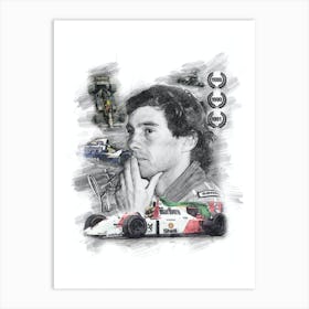 Ayrton Senna Art Print