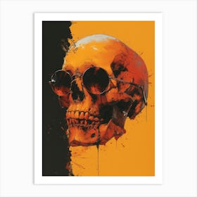 Skull Spectacle: A Frenzied Fusion of Deodato and Mahfood:Skull With Sunglasses 3 Art Print