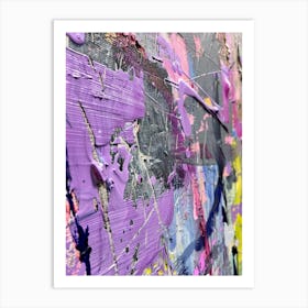 Purple Splatter Art Print