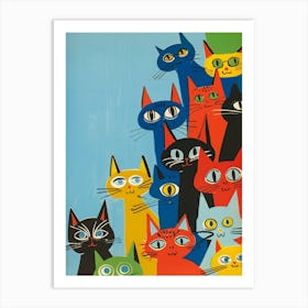 Group Of Cats 6 Art Print