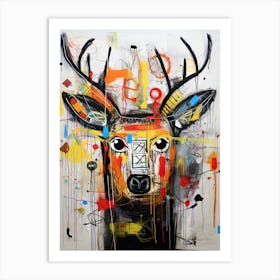 Deer 23 Neo-expressionism Art Print